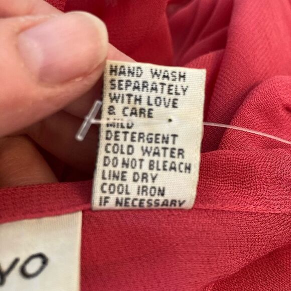 Putumayo sheer blouse in perfect tea berry rose pink VTG - Picture 6 of 6